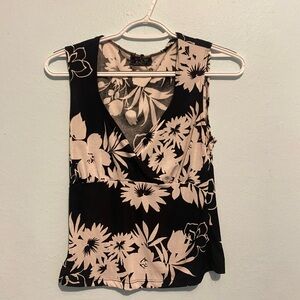 Eye Candy Black and Cream Floral Blouse